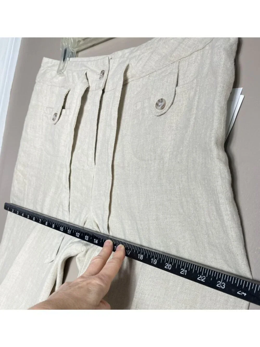 NWT Linen Pants Flax Resort Coastal Vacation Brunch Festival Charter Club Wom 12
